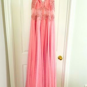 Pink dress for prom and wedding. Never worn out.